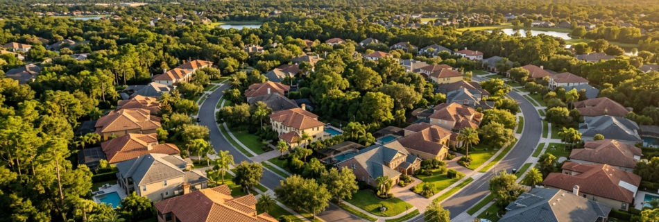 Florida closing costs guide for buyers and sellers — Central Florida homes aerial view