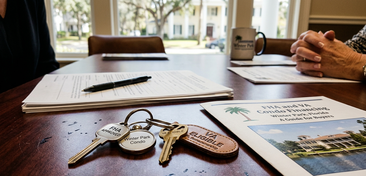 Condo keys on a table -- FHA and VA condo financing in Winter Park Florida