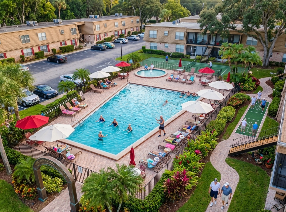 Four Seasons Condominiums Winter Park FL -- resort-style community for downsizers and retirees