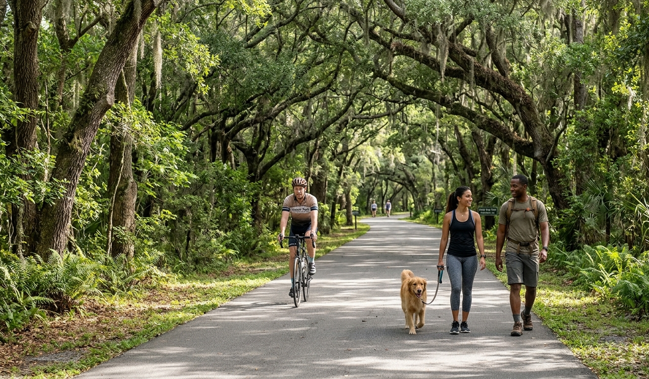 Cady Way Trail near Winter Park Pines FL — paved 7.5-mile multi-use trail for runners, cyclists, and walkers