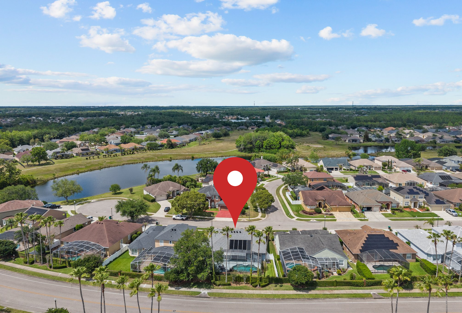14624 Kitlanselt Way Orlando FL 32828 aerial view — pool home in Eastwood Merion Pointe