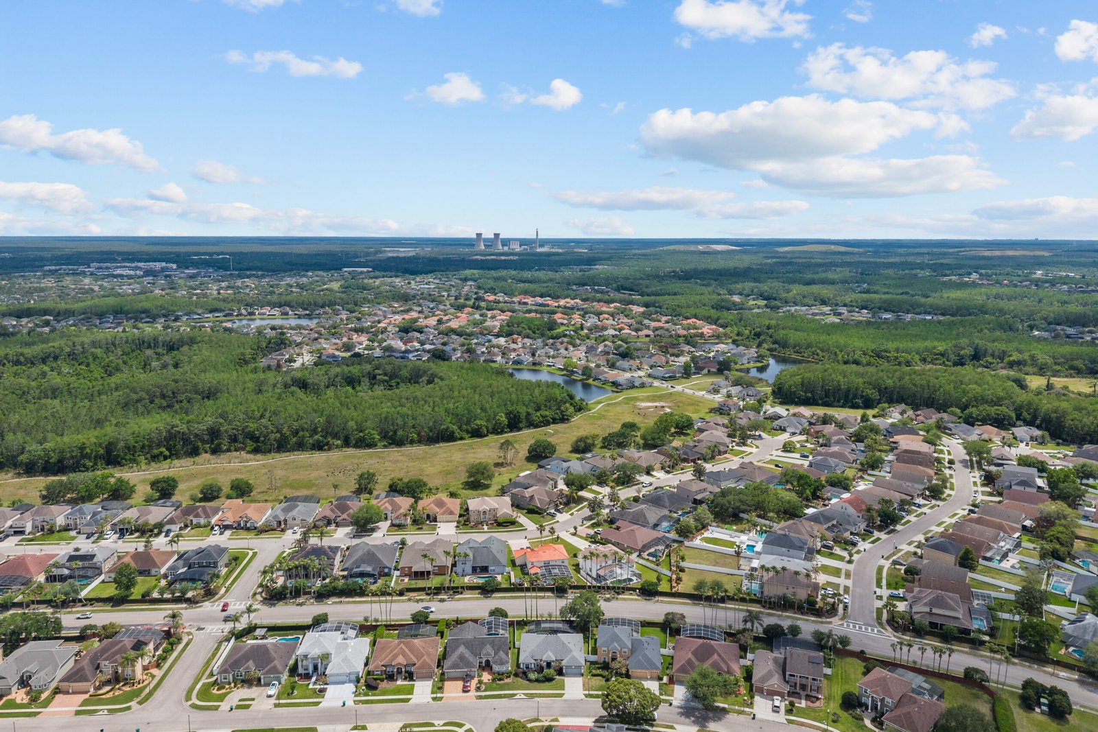 Aerial view of Eastwood community Orlando FL 32828 — golf community homes