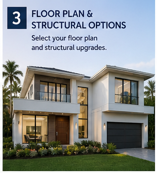 Floor Plan Options and Upgrades — New Construction Stages