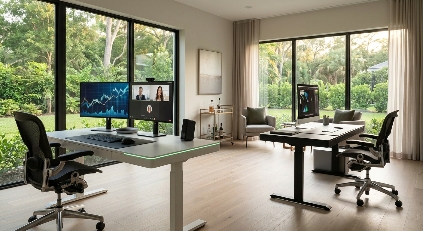 Orlando neighborhoods for remote workers with fiber internet and home office