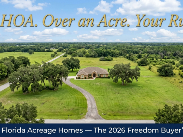 Homes on Over an Acre in Central Florida With No HOA: The Freedom Buyer’s Guide 2026