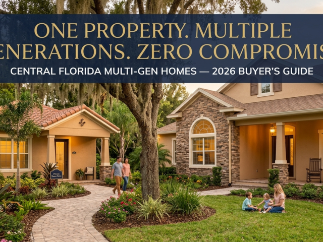 Multi-Generational Homes and In-Law Suites in Central Florida: The Complete 2026 Buyer’s Guide