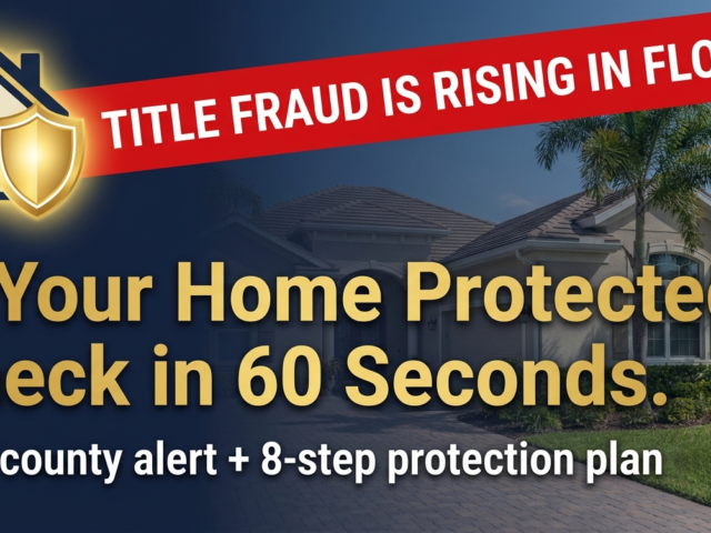 How to Protect Your Home from Title Fraud in Florida 2026 — Free Tools and 8-Step Action Plan