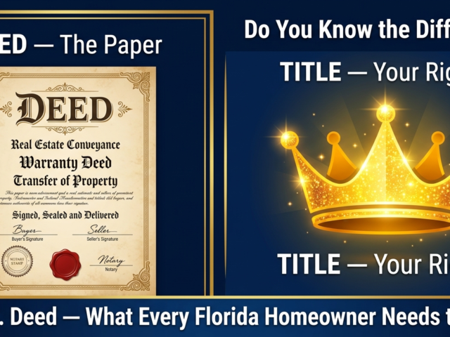 Title vs. Deed in Florida: What Every Homeowner and Buyer Needs to Understand Before Signing Anything