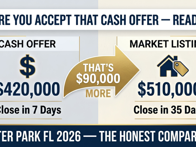 “Sell My House Fast for Cash in Winter Park FL” — What You’re Really Getting vs. What You Could Get: The Honest 2026 Guide